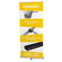 Custom Made Triangle R Banner Stand For Sporting Events