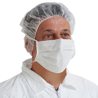 BioClean&trade; Cleanroom Tie-on Facemask <br /><span class=verysmall>Sterile and non-sterile</span>