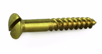 6 X 5/8 Brass Slot Raised Csk Wood Screws