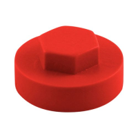 TIMco 19mm Dia Poppy Red Push-On Cover Cap