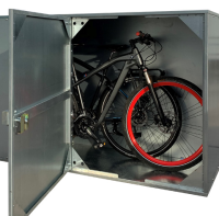 Secure Bicycle Horizontal Locker For Two Bikes For Council Offices