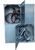 High Quality Secure Two Tier Cycle Lockers For Council Offices