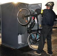 High Quality Vertical Bike Lockers For E-Bikes For Inner City Livings