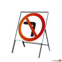 No Left Turn - UK Temporary Road Sign: Metal Frame
S-CWF-NO LEFT-SQ750