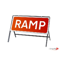 Ramp - UK Temporary Road Sign: Metal Frame