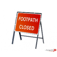 Footpath Closed - Metal Framed UK Temporary Road Sign Distributors