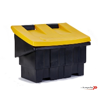 Grit Bin - Black Body & Yellow Lid 14cu.ft (396ltr) Distributors