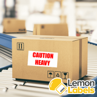 Caution Heavy Packaging Labels For Online Retailers For Amazon UK Sellers
