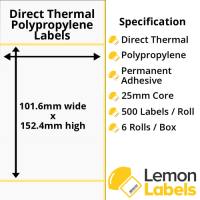 Waterproof Thermal Labels (Direct Thermal Polypropylene) For Garden Centres