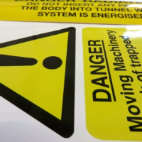 Fluorescent Warning Stickers