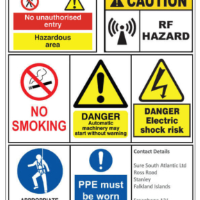 Customizable Metallic Warning Stickers In the UK