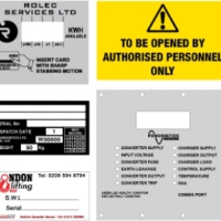 Customizable Metallic Machinery Stickers In the UK