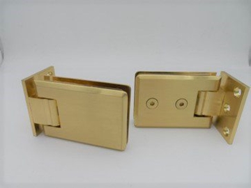 Brushed Brass Glass To Wall Hinge