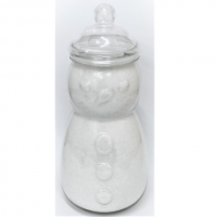 PET Jar Clear - 1065ml - Snowman with Face
