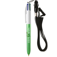 4 Colour Glace Pen with Lanyard