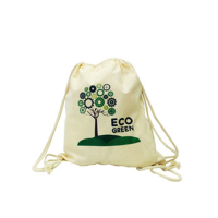 5oz Natural Cotton Double Drawstring Bag