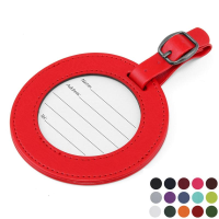 Belluno Coloured  PU Round Luggage Tag