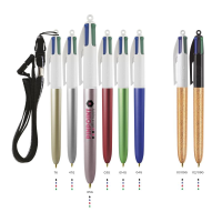 BIC&#174; 4 Colours Glac&#233; with Lanyard Screen Printing
