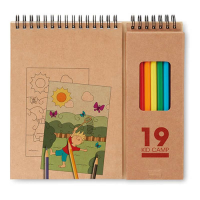 Colouring set with notepad