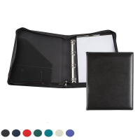 E Leather A4 Ring Zipped Binder