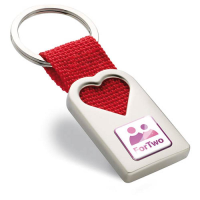 Heart metal key ring