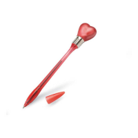 Heart shape light top ball pen