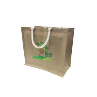 Large Natural Jute Bag With Large Gusset