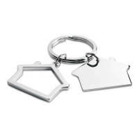 Metal key ring house shape