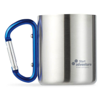 Metal mug & carabiner handle