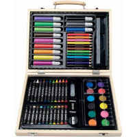 Rainbow 67-piece colouring set