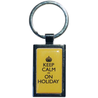 Rectangular Alloy Injection Keyring