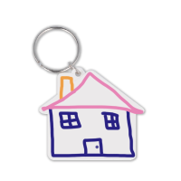 Recycled House Shape Keyring