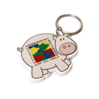 Recycled Pig Shape Keyring