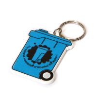 Recycled Wheeliebin Shape Keyring