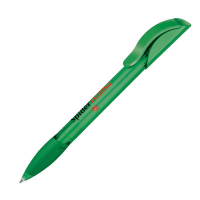 Senator Hattrix Clear Plastic Ballpen With Soft Grip