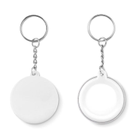 Small pin button key ring