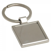 Square Alloy Injection Keyring