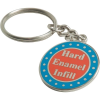 Stamped Copper Hard Enamel Keychain (40mm)