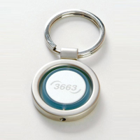 Zebra Round Spinning Keyring