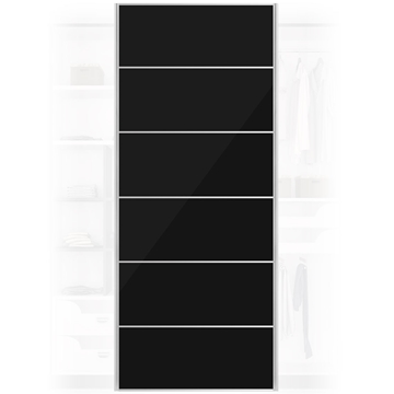 XXL Solid Black Wardrobe Door