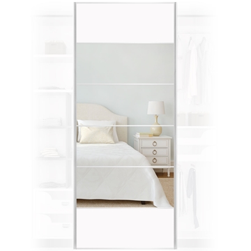 XXL Mirrored White Wardrobe Door