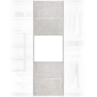 Solid Concrete Grey Wardrobe Door 650x2200mm