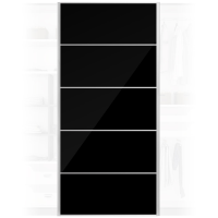 Quality Solid Black Wardrobe Door 950x2000mm For Home DIY