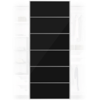 Quality XXL Solid Black Wardrobe Door 950x2400mm For Home DIY