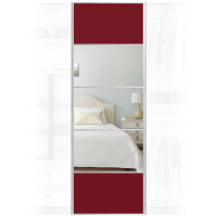 Quality Mirrored Maroon Wardrobe Door 650x2000mm For Home DIY