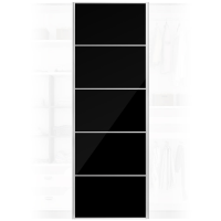Solid Black Wardrobe Door 650x2000mm