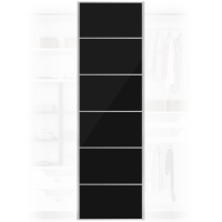 XXL Solid Black Wardrobe Door 650x2400mm