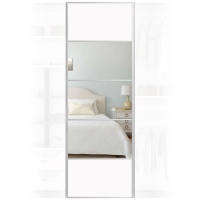 Mirrored White Wardrobe Door 650x2000mm