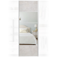 Quality Mirrored Concrete Wardrobe Door 650x2000mm For Home DIY