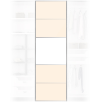 Quality Solid Cream Wardrobe Door 650x2200mm For Home DIY